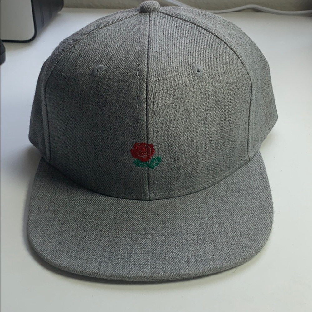 The Hundreds Gray Rose Flat Bill Cap